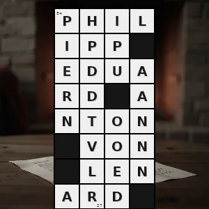 Rozwiązanie krzyżówki: noblista z dziedziny fizyki w roku 1905 - philipp eduard anton von lenard | hasła, synonimy i podpowiedzi Hasło krzyżówkowe noblista z dziedziny fizyki w roku 1905 - philipp eduard anton von lenard – rozwiązanie, synonimy, podpowiedzi i definicje krzyżówkowe